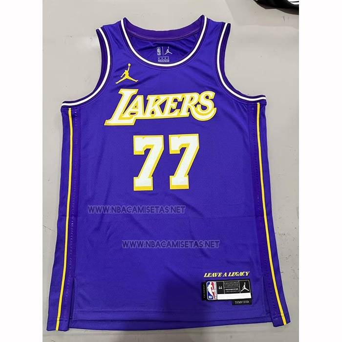 Camiseta Los Angeles Lakers Luka Doncic NO 77 Statement 2025-26 Violeta